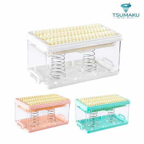 TSUMAKU™ 泡立てブラシ一体型自動排水ソープケース