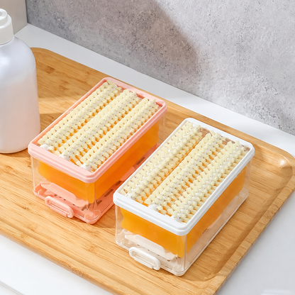 TSUMAKU™ 泡立てブラシ一体型自動排水ソープケース